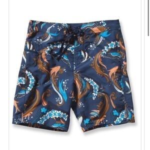 Patagonia Minimalist Wavefarer Board Shorts XS (28) blue fish